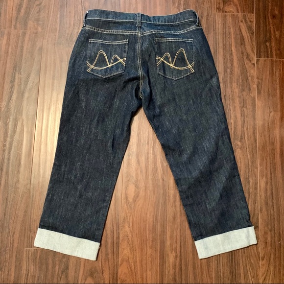 New York & Co. Denim Capris with Cuff - Picture 6 of 7